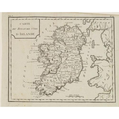 Old map image download for Carte du Royaume Unis d'Irlande.