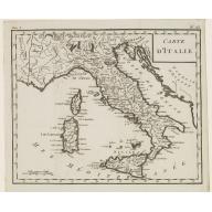 Old, Antique map image download for Carte d'Italie.