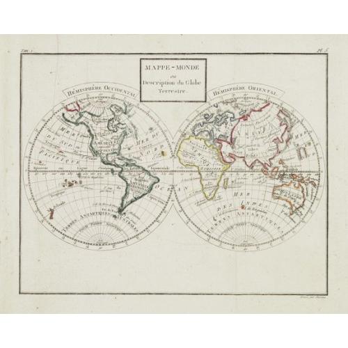 Old map image download for Mappe-Monde ou Description du Globe Terrestre.