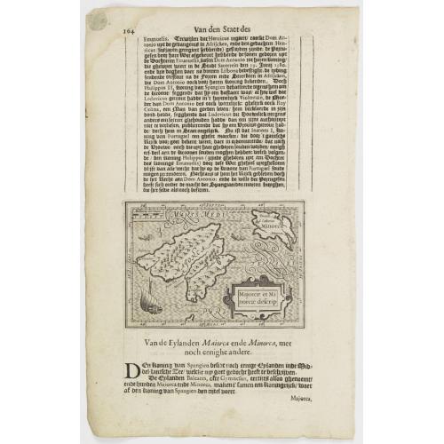 Old map image download for Majorcae et Minorcae descrip.