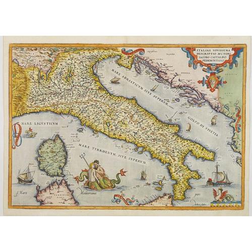 Old map image download for Italiae Novissima descriptio. . .