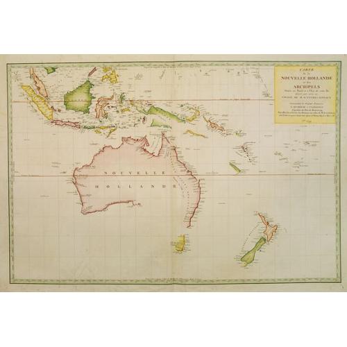 Old map image download for Carte de la Nouvelle Hollande et des Archipels..