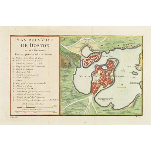 Old map image download for Plan de la Ville de Boston.