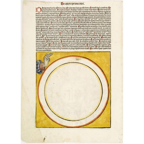 Rare, antique map of  [The creation of the world - First day]