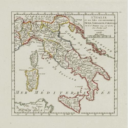Old map image download for L'Italie et ses Isles circonvoisines Sicile, Sardaigne, Corse, &c.