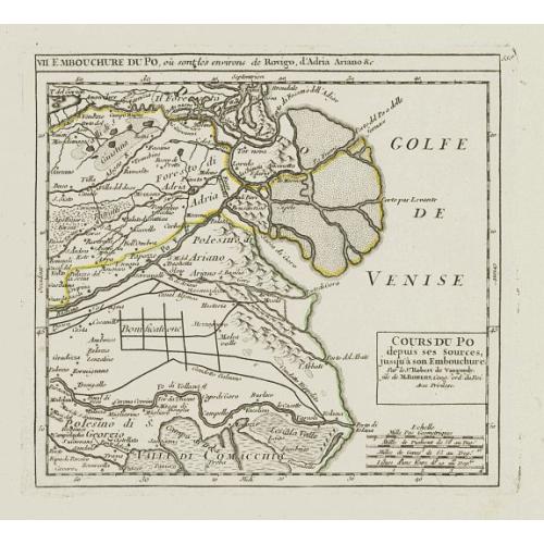 Old map image download for VII. Embouchure du Po, où sont les environs de Rovigo, d'Adria Ariano &c.