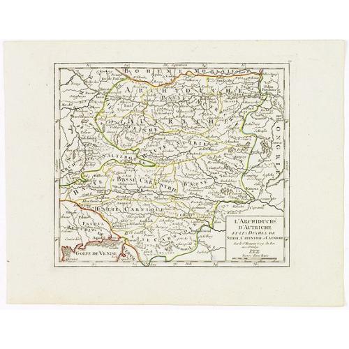 Old map image download for L'Archiduché d' Autriche et les Duchés de Stirie, Carinthie et Carniole.