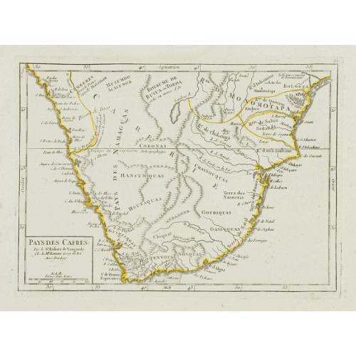 Old map image download for Pays des Cafres.