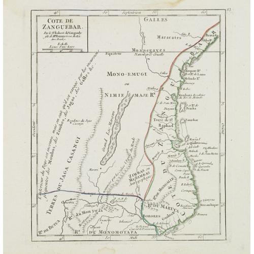 Old map image download for Cote de Zanguebar. . .