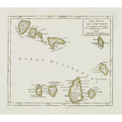 Old map image download for Les Isles du Cap-Verd. . .