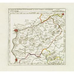 I. Carte du D.ché de Luxembourg ou sont les Frontieres du Namurois et du Lyegeois.