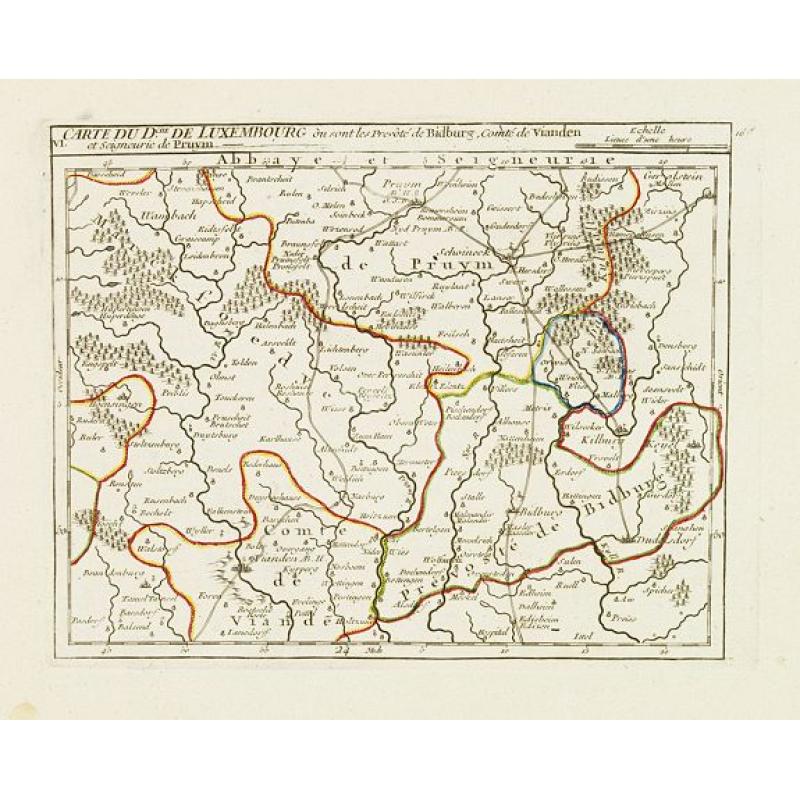 VI. Carte du D.ché de Luxembourg.. Seigneurie de Pruym.