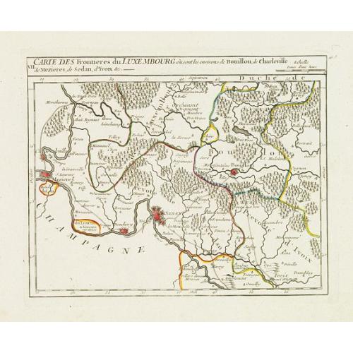 Old map image download for VII. Carte des Frontieres du Luxembourg.. Yvoix &c.