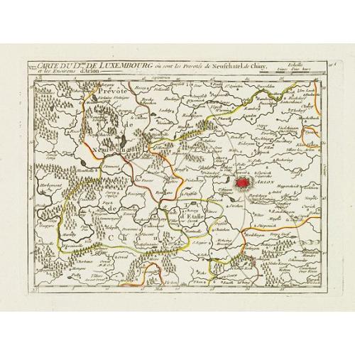 Old map image download for VIII. Carte du D.ché de Luxembourg.. Environs d'Arlon.