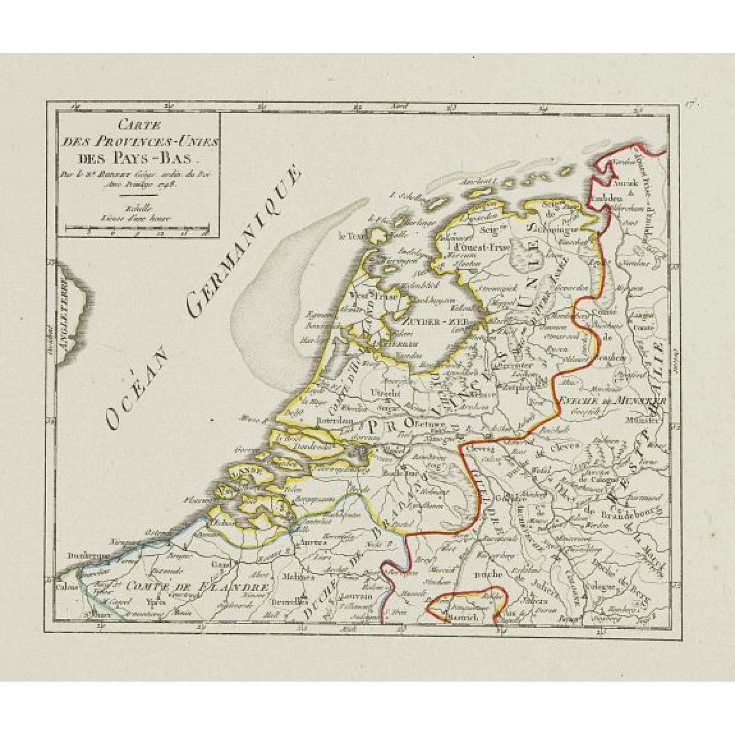 Carte des Provinces-Unies des Pays-Bas.