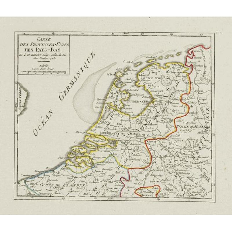Carte des Provinces-Unies des Pays-Bas.