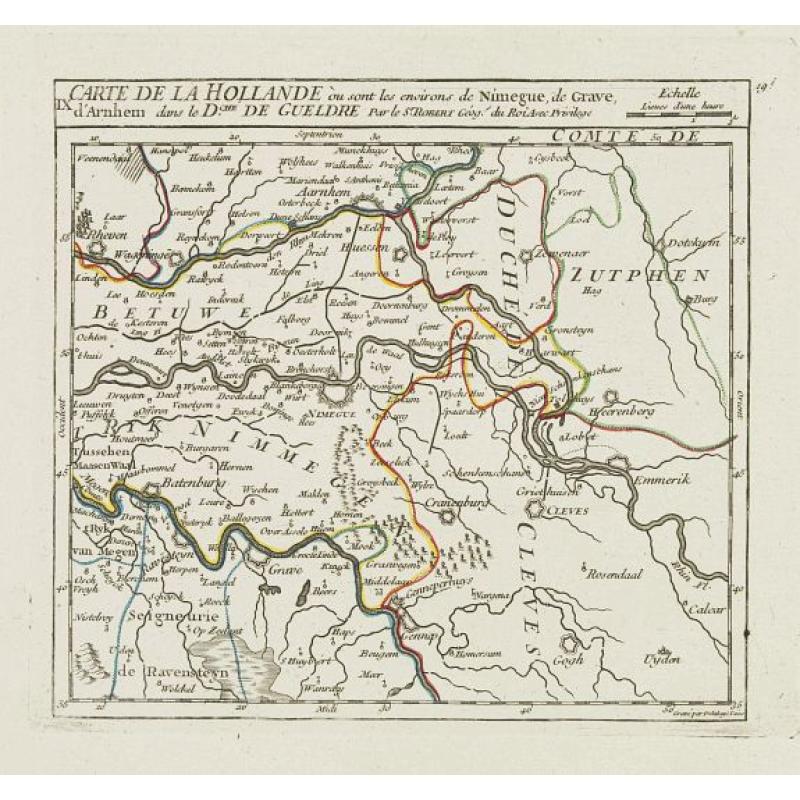 IX. Carte de la Hollande ou sont les environs de Nimegue..