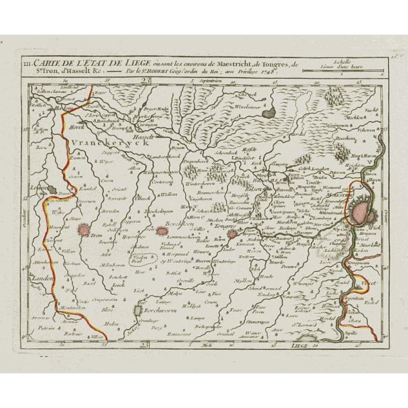 III. Carte de l'Etat de Liege.. ou sont les environs de Maestricht..