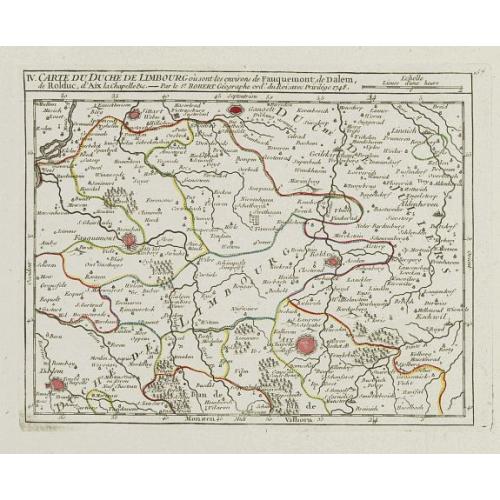 Old map image download for IV. Carte du Duché de Limbourg.. Aix la Chapelle &c.
