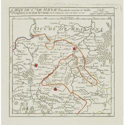 II. Carte du C.té de Haynaut où sont les environs de Halle, d'Enghien, de Braine le Comte.