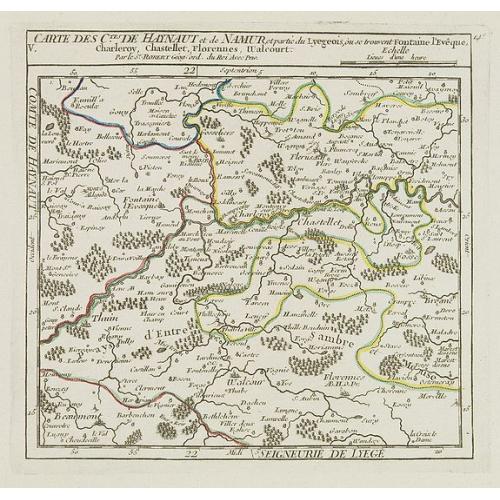 Old map image download for V. Carte des C.tes de Haynaut et de Namur. . .