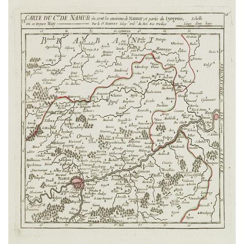 Old map image download for VI. Carte du C.té de Namur où sont les environs de Namur.. Huy.