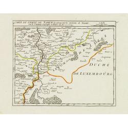 X. Carte du Comté de Namur où se trouvent les environs de Dinant.