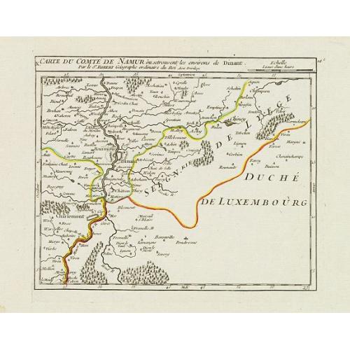 Old map image download for X. Carte du Comté de Namur où se trouvent les environs de Dinant.