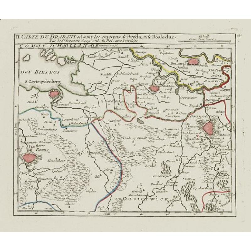 II. Carte du Brabant où sont les environs de Bréda, et de Bosleduc.