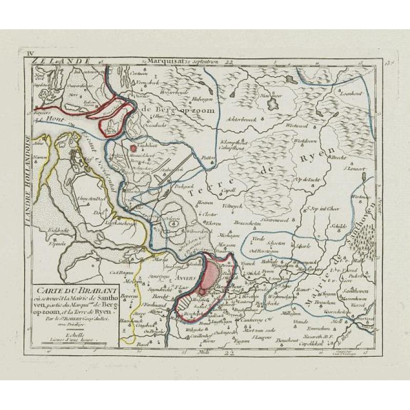 [IV.] Carte du Brabant où se trouvét la Mairie de Santhoven.. Ryen.