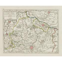 VII. Carte du Brabant ou sont les environs de Bruxelles, de Malines et Liere.