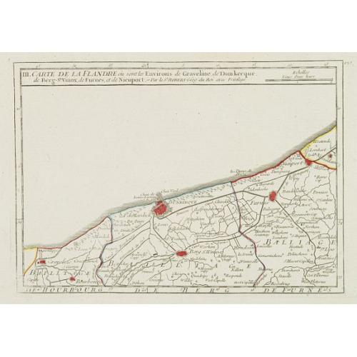 Old map image download for III. Carte de la Flandre où sont les Environs de Graveline, de Dunkerque [. . .] Nieuport.