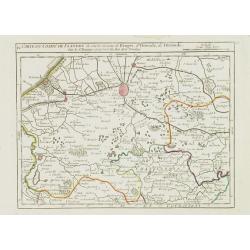 IV. Carte du Comté de Flandre où sont les environs de Bruges, d'Ostende, de Dixmunde.