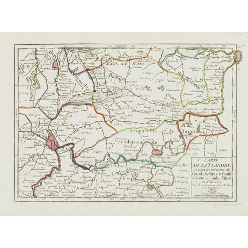 Old map image download for V. Carte de la Flandre où sont les environs de Gand.. et d'Anvers.