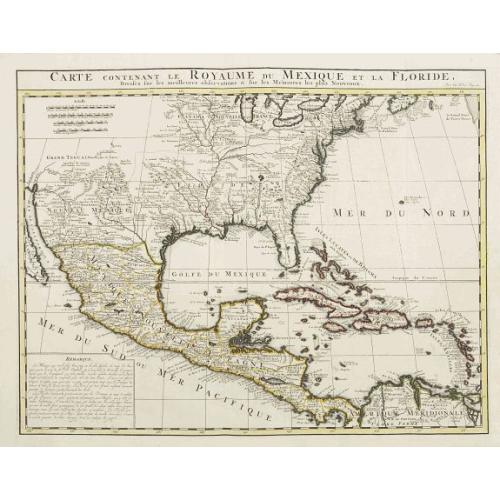 Old map image download for Carte contenant le Royaume du Mexique et la Floride.