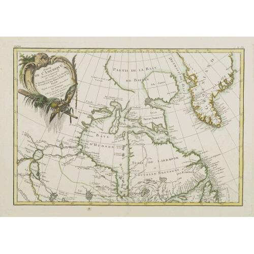 Old map image download for Partie de l'Amerique Septentrionale..Canada, la Louisiane