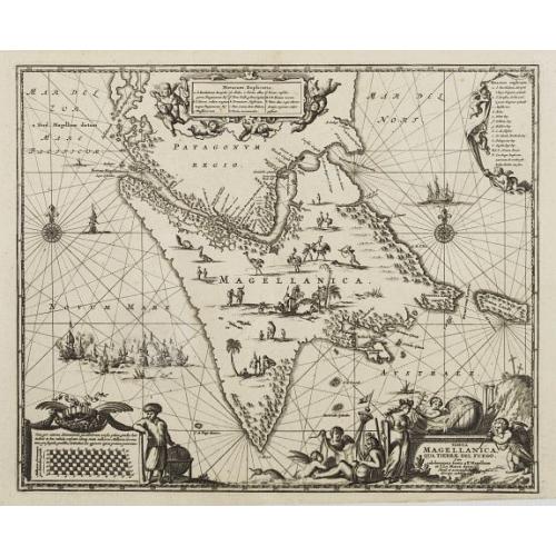 Old map image download for Tabula Magellanica qua tierrae del Fuego..