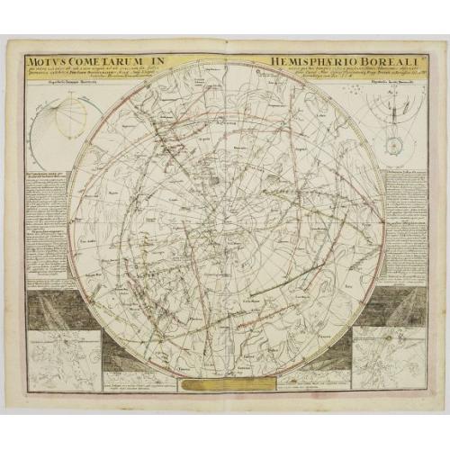 Old map image download for Motus Cometarum in Hemisphaerio Boreali..