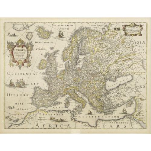 Old map image download for Europa exactissimae descripta.
