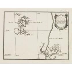 Carte des Isles de PONGHOU suivant le point sur lequel on ete faites les Cartes de la China et de l Tartarie par l'Ordre et aux frais de L'Empereur.