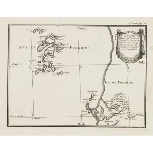 Old map image download for Carte des Isles de PONGHOU suivant le point sur lequel on ete faites les Cartes de la China et de l Tartarie par l'Ordre et aux frais de L'Empereur.