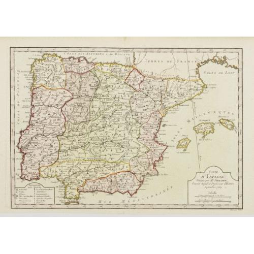 Old map image download for Carte d'Espagne, Dirigée par Mr. Philippe..