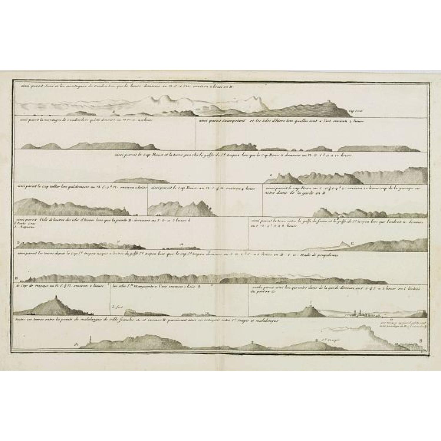[Untitled] Front views of the coastal relief of the French Riviera.