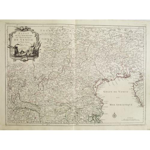 Old map image download for Estat de la Seigneurie et République de Venise en Terre ferme.