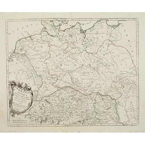 Old map image download for Germania Antiqua in quatuor magnos populos..