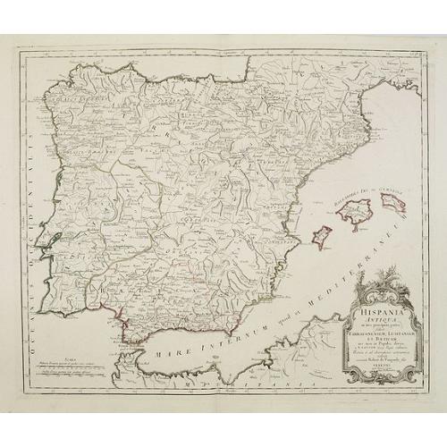 Old map image download for Hispania Antiqua in tres praecipuas partes..