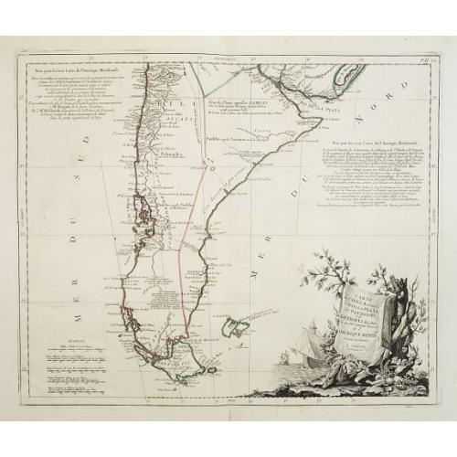 Old map image download for Carte du Chili Méridional, du Rio de la Plata, des Patagons, et du Détroit de Magellan. . .
