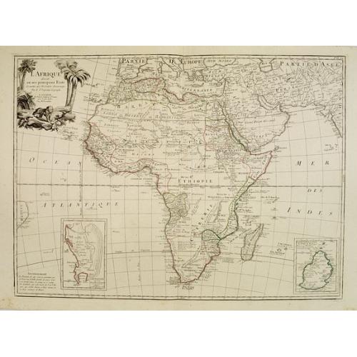 Old map image download for L'Afrique divisée en ses principaux Etats assujettie..