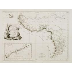 Carte de la Guinée contenant les Isles du Cap Verd, le Senegal, la Côte de Guinée proprement dite, les Royaumes de Loango, Congo..