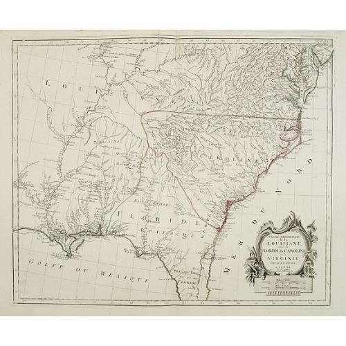 Partie Méridionale de la Louisiane, avec la Floride, la Caroline et la Virginie..